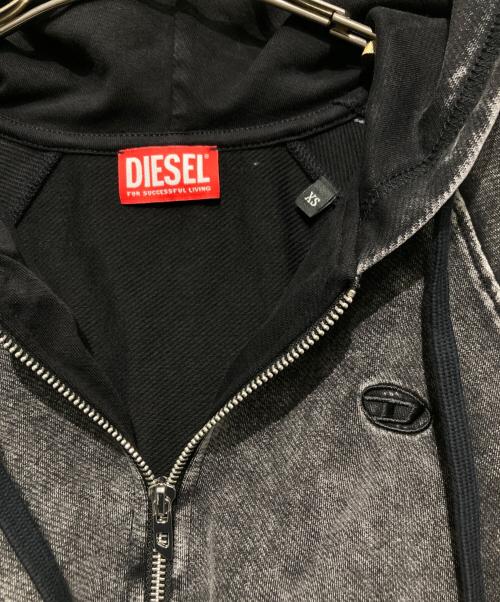 DIESEL（ディーゼル）DIESEL (ディーゼル) ジップアップパーカー ブラック サイズ:XSの古着・服飾アイテム