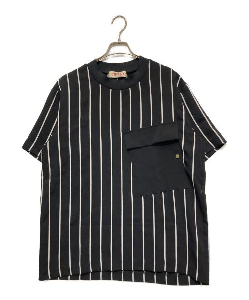 CULLNI（クルニ）CULLNI (クルニ) ストライプTシャツ ブラック サイズ:1の古着・服飾アイテム