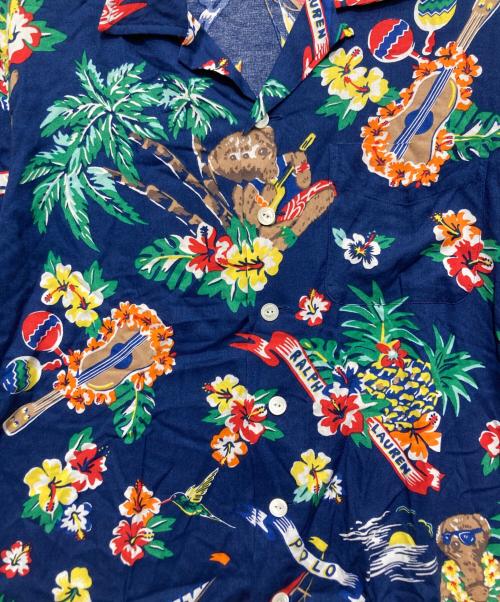 POLO RALPH LAUREN（ポロ・ラルフローレン）POLO RALPH LAUREN (ポロ・ラルフローレン) ポロベアアロハシャツ ネイビー サイズ:Sの古着・服飾アイテム