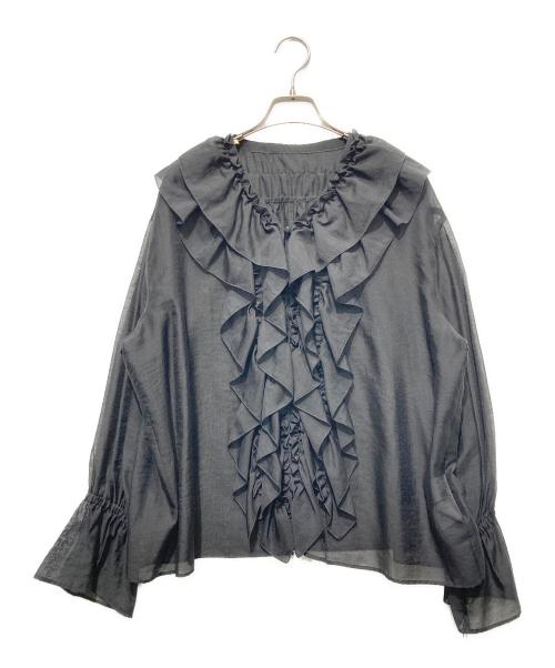 PICCIN PERLA（ピッチン）PICCIN PERLA (ピッチン) フリルシアーブラウス ブラック サイズ:M 未使用品の古着・服飾アイテム