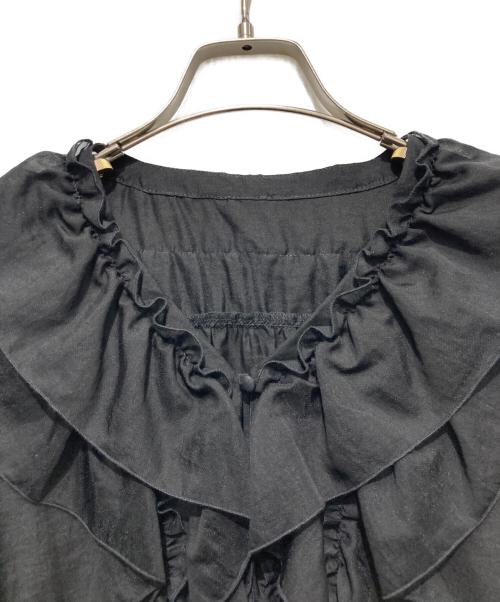 PICCIN PERLA（ピッチン）PICCIN PERLA (ピッチン) フリルシアーブラウス ブラック サイズ:M 未使用品の古着・服飾アイテム