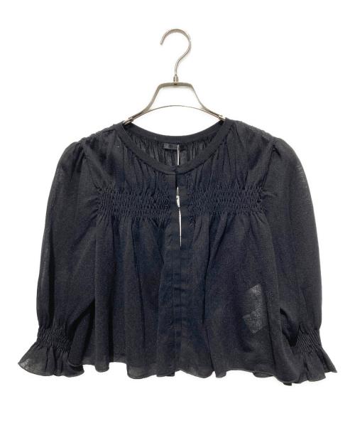 TO BE CHIC（トゥービーシック）TO BE CHIC (トゥービーシック) シャーリングショート ボレロ ブラック サイズ:40 未使用品の古着・服飾アイテム