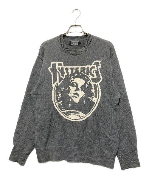 Hysteric Glamour（ヒステリックグラマー）Hysteric Glamour (ヒステリックグラマー) ENDLESS ROCK編込 セーター グレー サイズ:Sの古着・服飾アイテム