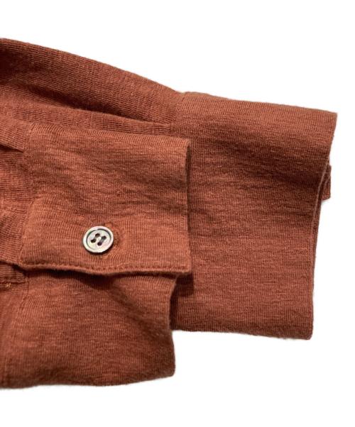 AURALEE（オーラリー）AURALEE (オーラリー) ストレッチ リネン ジャージーヘンリーネックカットソー ブラウン サイズ:3の古着・服飾アイテム