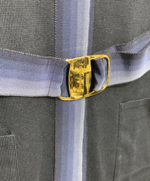 Salvatore Ferragamo（サルヴァトーレ フェラガモ）Salvatore Ferragamo (サルヴァトーレ フェラガモ) ニットワンピース ネイビー サイズ:XSの古着・服飾アイテム