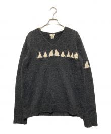 DRIES VAN NOTEN（ドリスヴァンノッテン）の古着「ライカ期 ニット」｜チャコールグレー