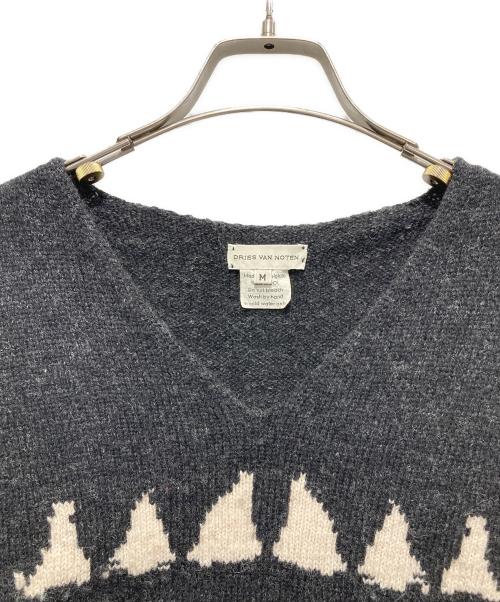 DRIES VAN NOTEN（ドリスヴァンノッテン）DRIES VAN NOTEN (ドリスヴァンノッテン) ライカ期 ニット チャコールグレー サイズ:Mの古着・服飾アイテム
