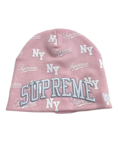 SUPREME（シュプリーム）Supreme (シュプリーム) New Era (ニューエラ) Monogram Beanie ピンクの古着・服飾アイテム