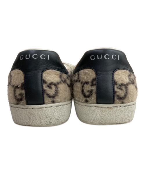 GUCCI（グッチ）GUCCI (グッチ) ローカットスニーカー ブラック×ベージュ サイズ:24.5cmの古着・服飾アイテム