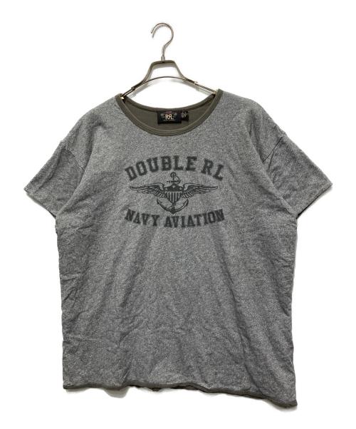 RRL（ダブルアールエル）RRL (ダブルアールエル) NAVY AVIATION Tシャツ グレー サイズ:XLの古着・服飾アイテム