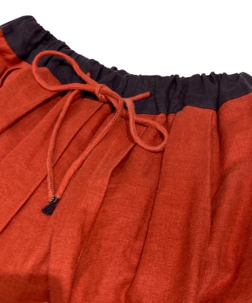 Pal'las Palace（パラスパレス）Pal'las Palace (パラスパレス) リネンスカート オレンジの古着・服飾アイテム