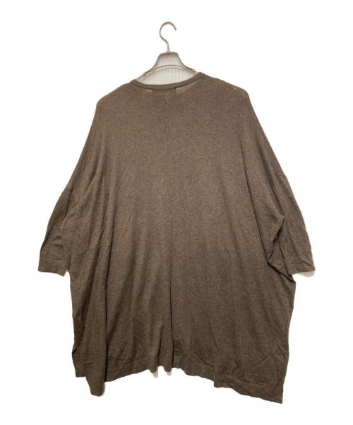 mizuiro-ind（ミズイロインド）mizuiro-ind (ミズイロインド) スタンドカラーニットシャツワンピース ブラウン サイズ:FREEの古着・服飾アイテム