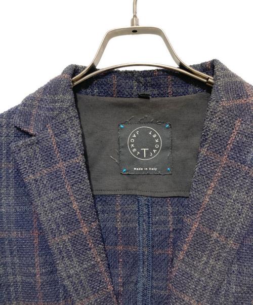 T-Jacket（ティージャケット）T-JACKET (ティージャケット) チェックジャケット ネイビー サイズ:Ｓの古着・服飾アイテム