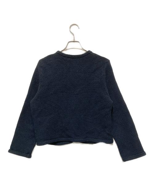 MACPHEE（マカフィー）MACPHEE (マカフィー) モスライクステッチ クルーネックジャケット ネイビー サイズ:Sの古着・服飾アイテム