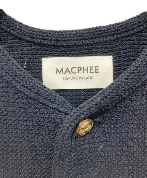 MACPHEE（マカフィー）MACPHEE (マカフィー) モスライクステッチ クルーネックジャケット ネイビー サイズ:Sの古着・服飾アイテム