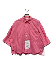 RED VALENTINO（レッドヴァレンティノ）の古着「5分袖ショートシャツブラウス」｜ピンク