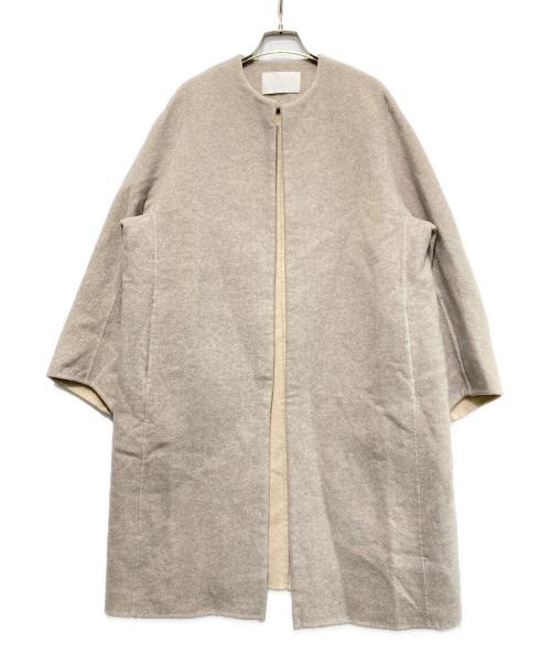 BALLSEY（ボールジィ）BALLSEY (ボールジィ) ウールカシミヤダブルフェイス ノーカラーコート ブラウン サイズ:36の古着・服飾アイテム