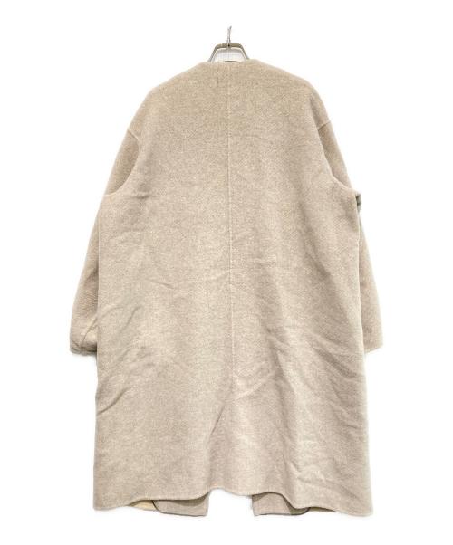 BALLSEY（ボールジィ）BALLSEY (ボールジィ) ウールカシミヤダブルフェイス ノーカラーコート ブラウン サイズ:36の古着・服飾アイテム
