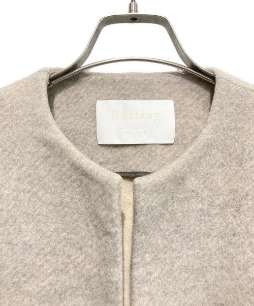 BALLSEY（ボールジィ）BALLSEY (ボールジィ) ウールカシミヤダブルフェイス ノーカラーコート ブラウン サイズ:36の古着・服飾アイテム