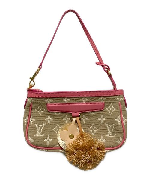 LOUIS VUITTON（ルイ ヴィトン）LOUIS VUITTON (ルイ ヴィトン) モノグラム・サビア ポシェット・アクセソワール ベージュ×ピンクの古着・服飾アイテム