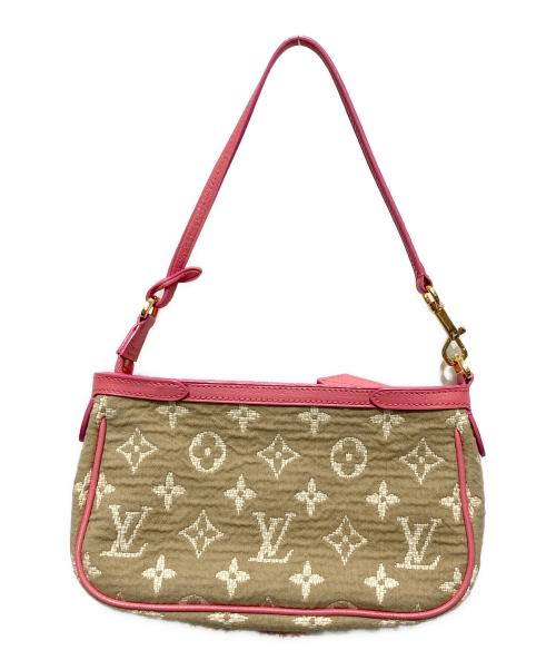 LOUIS VUITTON（ルイ ヴィトン）LOUIS VUITTON (ルイ ヴィトン) モノグラム・サビア ポシェット・アクセソワール ベージュ×ピンクの古着・服飾アイテム