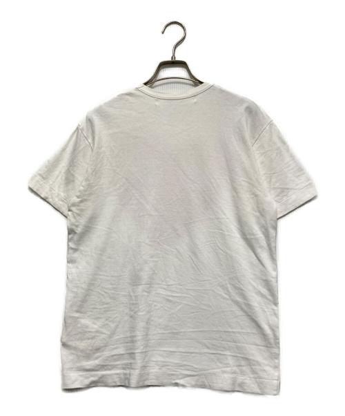 PLAY COMME des GARCONS（プレイコムデギャルソン）PLAY COMME des GARCONS (プレイコムデギャルソン) Printed Red Heart T-Shirt With Red Emblem White ネイビー サイズ:Mの古着・服飾アイテム