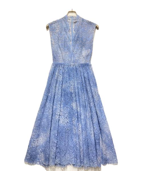 Christian Dior（クリスチャン ディオール）Christian Dior (クリスチャン ディオール) レースワンピース ブルー サイズ:Sの古着・服飾アイテム