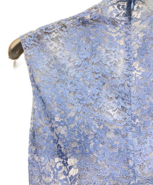 Christian Dior（クリスチャン ディオール）Christian Dior (クリスチャン ディオール) レースワンピース ブルー サイズ:Sの古着・服飾アイテム