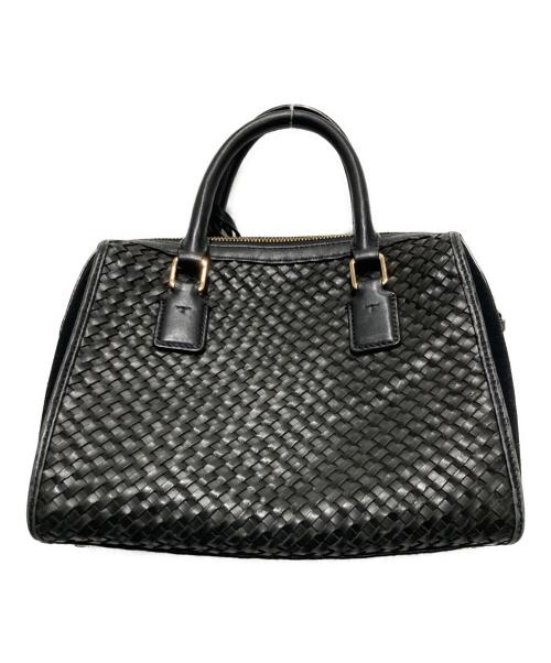 TORY BURCH（トリーバーチ）TORY BURCH (トリーバーチ) 編み込み2WAYバッグ ブラックの古着・服飾アイテム