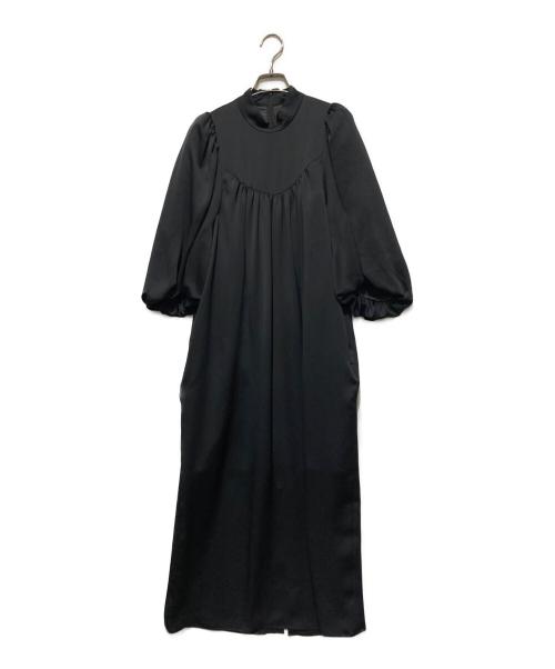 Demi-Luxe Beams（デミルクス ビームス）Demi-Luxe BEAMS (デミルクス ビームス) ギャザーボリューム ワンピース ブラック サイズ:38の古着・服飾アイテム