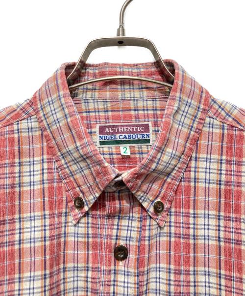NIGEL CABOURN（ナイジェルケーボン）NIGEL CABOURN (ナイジェルケーボン) チェックシャツ レッド サイズ:2の古着・服飾アイテム