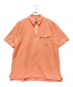 NIGEL CABOURNナイジェルケーボン）の古着「ハーフジップシャツ」｜オレンジ