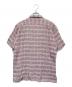 NIGEL CABOURN (ナイジェルケーボン) レーヨン混半袖チェックシャツ レッド サイズ:2：5000円