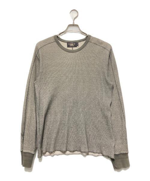 RRL（ダブルアールエル）RRL (ダブルアールエル) クルーネックサーマルカットソー グレー サイズ:Sの古着・服飾アイテム