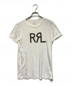 RRLダブルアールエル）の古着「ロゴプリントカットソー/ロゴTシャツ」｜ホワイト