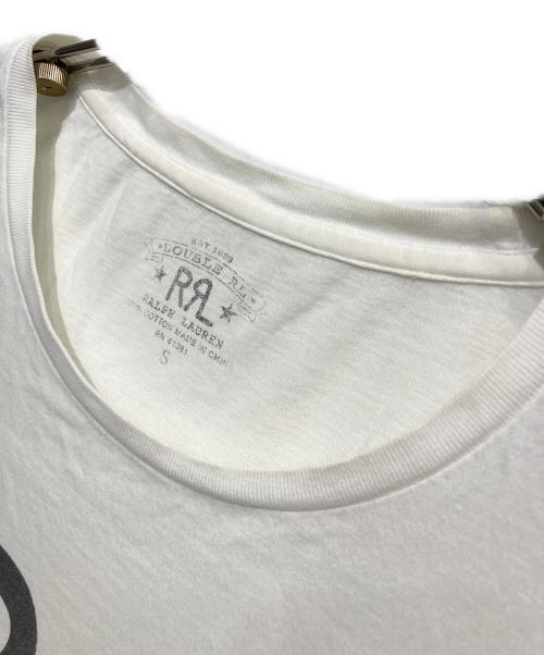 RRL（ダブルアールエル）RRL (ダブルアールエル) ロゴプリントカットソー/ロゴTシャツ ホワイト サイズ:Sの古着・服飾アイテム