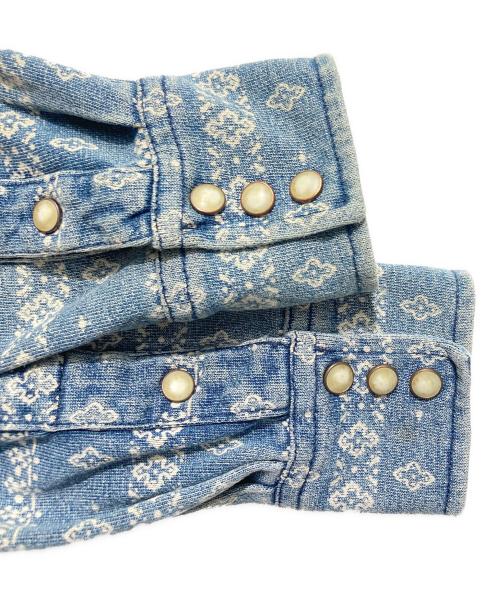 RRL（ダブルアールエル）RRL (ダブルアールエル) BANDANA  CALIO WESTERN SHIRT ブルー サイズ:XSの古着・服飾アイテム