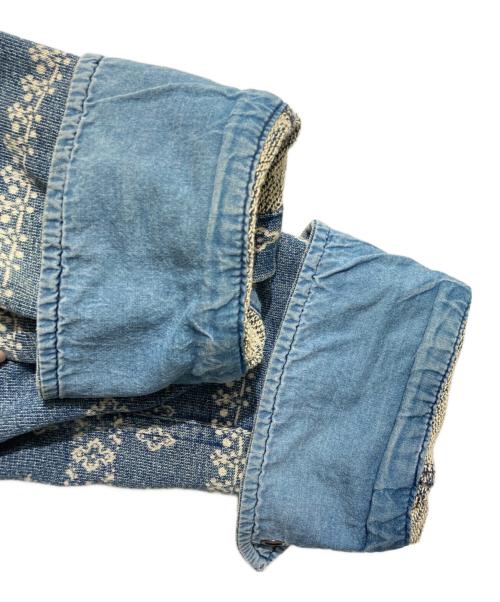 RRL（ダブルアールエル）RRL (ダブルアールエル) BANDANA  CALIO WESTERN SHIRT ブルー サイズ:XSの古着・服飾アイテム