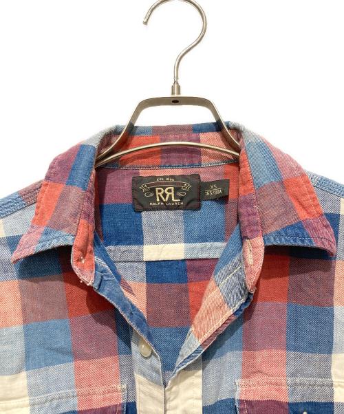 RRL（ダブルアールエル）RRL (ダブルアールエル) チェックウエスタンシャツ レッド×ブルー サイズ:XSの古着・服飾アイテム