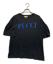 Emilio Pucci（エミリオ プッチ）の古着「プリントTシャツ」｜ブラック