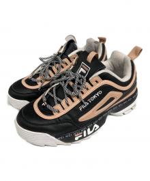 FILA×N°21（フィラ×ヌメロヴェントゥーノ）の古着「ローカットスニーカー」｜ブラック×ピンク