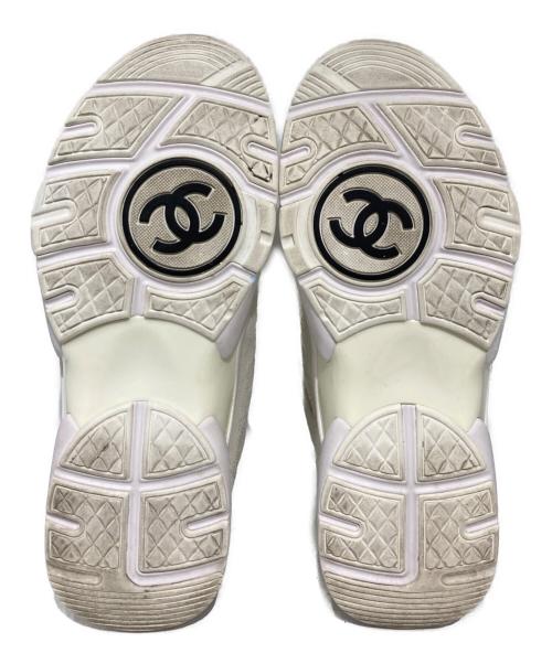 CHANEL（シャネル）CHANEL (シャネル) CC ココマークローカットスニーカー ホワイト サイズ:38の古着・服飾アイテム
