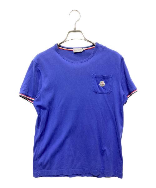 MONCLER（モンクレール）MONCLER (モンクレール) ポケットTシャツ ブルー サイズ:Mの古着・服飾アイテム