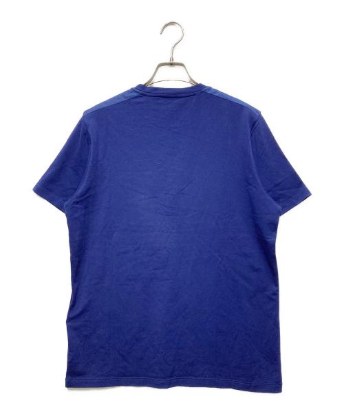 PRADA（プラダ）PRADA (プラダ) 21AW ラバーロゴ ナイロンポケット クルーネック半袖Tシャツカットソー ネイビー サイズ:Mの古着・服飾アイテム