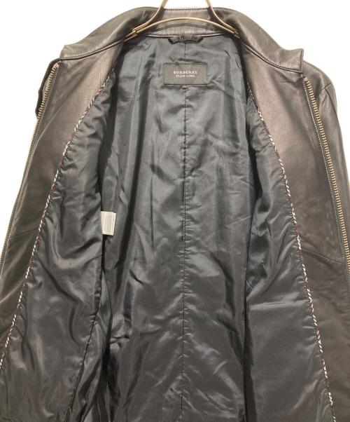 BURBERRY BLACK LABEL（バーバリーブラックレーベル）BURBERRY BLACK LABEL (バーバリーブラックレーベル) シングルライダースジャケット ブラック サイズ:Lの古着・服飾アイテム
