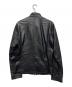 BURBERRY BLACK LABEL (バーバリーブラックレーベル) シングルライダースジャケット ブラック サイズ:L：18000円