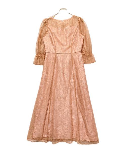 AIMER（エメ）AIMER (エメ) グリッターレースフィット&フレアドレス ピンク サイズ:Mの古着・服飾アイテム