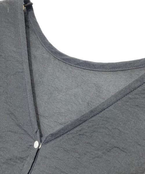 Adam et Rope（アダム エ ロペ）Adam et Rope (アダム エ ロペ) コットンギャザーフリル2wayブラウス ブラック サイズ:FREEの古着・服飾アイテム