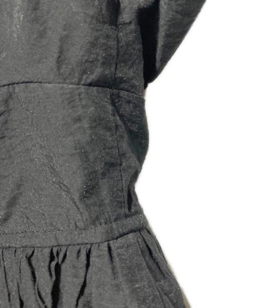 Adam et Rope（アダム エ ロペ）Adam et Rope (アダム エ ロペ) コットンギャザーフリル2wayブラウス ブラック サイズ:FREEの古着・服飾アイテム