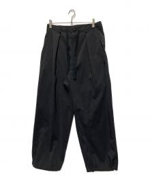 JOURNAL STANDARD（ジャーナルスタンダード）の古着「リネン混オーバーパンツ」｜ブラック